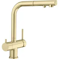 BLANCO Fontas S II - Mitigeur d'évier avec bec extractible et fonction filtre, doré satiné 526694