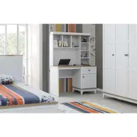Xl Moebel Gmbh Table en bois Bureau Étagères Table d'ordinateur en bois blanc Chambre d'enfant