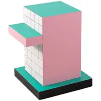 Seletti Table d'appoint Superside à grille rouge