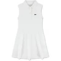 Lacoste 347496 Sleeveless Dress Blanc 4 Years Fille