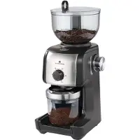 Zassenhaus Moulin à café électrique Arabica, Moulin à café, Noir, Argent