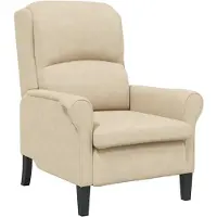 vidaXL fauteuil Crème 76 x 94 x 102 cm Microfibre