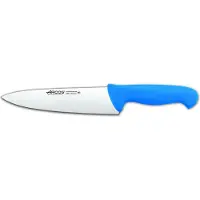 Arcos Couteau de chef couleur - Prof 292123 acier inoxydable nitrum et mangue ergonomique bleu lame en polypropylène et 20 cm, vitrine