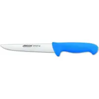 Arcos Couteau de boucher couleur - Prof 294723 acier inoxydable nitrum et mangue lame ergonomique bleue en polypropylène et 18 cm de lame, vitrine