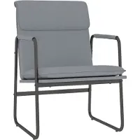 vidaXL Chaise Longue Gris Clair 55x64x80 Cm Tissu