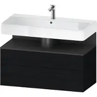 Duravit Collection One Meuble sous-lavabo, 1 tiroir et 1 tiroir, 990x470x590mm, niche graphite mat, QA4395049160010