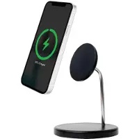 BigBen Interactive Station de charge sans fil 15W Qi Stand 2 zones Smartphone + Truewireless Noire Bigben