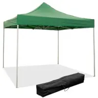 DIVINA FIRE Gazebo Pliant Vert 3X3 M Recouvert De Pvc Imperméable
