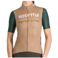 Sportful Supergiara Logo 2 Short Sleeve Jersey Beige,Marron 2XL Femme