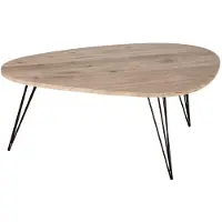 Atmosphera Créateur d'intérieur® Table basse design industriel Neile - L. 112 x H. 40 cm - Noir
