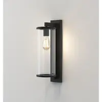 Astro Pimlico 500 - Flush Lanterne murale structurée noire IP23, E27