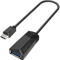 Hama 00200312 changeur de genre de câble USB Type-A USB Type-C Noir