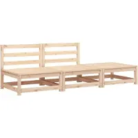 vidaXL Canapé de jardin sans accoudoirs avec repose-pieds en pin massif