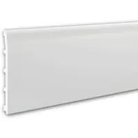 Profhome Plinthe 653805 Planchette Moulure en stuc Moulure décorative design intemporel classique blanc 2 m