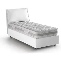 Talamo Italia Ancara - Lit Simple, Blanc, Matelas Inclus Fabriqué en Italie