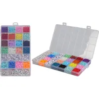 Koopman Set de perles créatives multicolores 28 pièces pour fabriquer des bijoux en perles