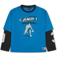 AND1 T-Shirt bleu / noir / blanc