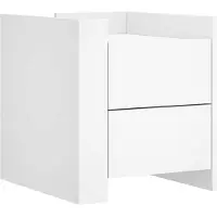 vidaXL Table de chevet blanc 45x50x50 cm bois d’ingénierie