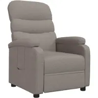 vidaXL Fauteuil relax Taupe Tissu