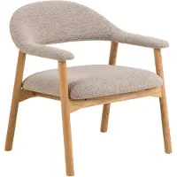 Fonq Addi fauteuil fauteuil lounge bouclé beige.