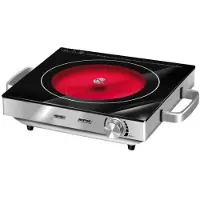 MPM MKE-22 Infrasarkana keramikas galda plitina ar 1 sildelementu 2000W, Plaque de cuisson amovible, Noir