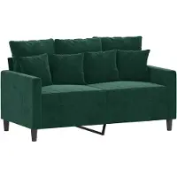 vidaXL Canapé 2 places vert foncé 120 cm velours