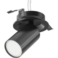 Maytoni FOCUS S plafonnier, 1 flamme, GU10, aluminium, noir, intensité lumineuse variable