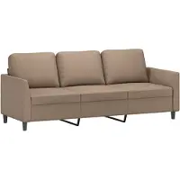 vidaXL Canapé 3 places cappuccino brun 180 cm similicuir