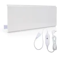 Etherma Radiateur infrarouge de table avec minuterie/programmation, blanc, 80W - Radiateur électrique 80W blanc LAVA2-DESK-80-T