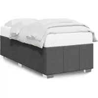vidaXL Cadre de lit sans matelas gris foncé 90x190 cm Tissu