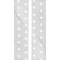 Roba Housse de banc pour bancs de fête d'enfants - 108 x 20 cm - Set de 2 coussins d'assise au design Little Stars - Rembourrage adapté aux ensembles de fête - Gris / Blanc