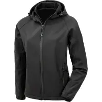 Result Veste Softshell à capuche recyclée 3 couches Genuine Recycled Women's Hooded Softshell Jacket