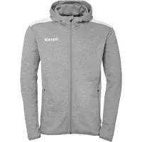 Kempa Emotion 27 Veste à capuche , Taille:S, Coleurs:gris foncé chiné/blanc