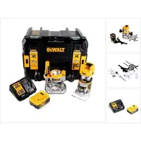 DeWalt DCW 604 P1 Fraiseuse combinée sans fil 18V 55mm + 1x batterie 5,0Ah + chargeur + TSTAK
