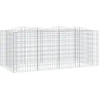 vidaXL Gabion haut-relief avec arche haute 200x100x100 cm Fer galvanisé