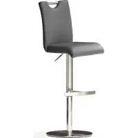 Möbelando Barhocker >Bar.do< in grau aus Polyurethan, Metall - 42x91x50cm (BxHxT)