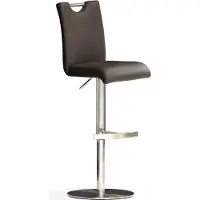 Möbelando Barhocker >Bar.do< in Braun aus Polyurethan, Metall - 42x91x50cm (BxHxT)