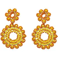 IZIA Boucles d'oreilles jaune / orange
