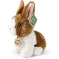 Super Merchant Peluche Lapin Blanc-marron 16 Cm Ecologique
