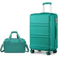Sonstiges KONO Set de valises de taille moyenne, 65cm Trolley avec sac de voyage Ryanair, Turquoise