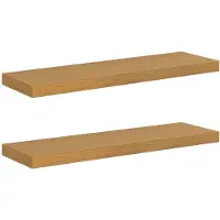 vidaXL Étagères Murales 2 pcs Beige 90 x 23,5 x 4 cm Bois d'ingénierie