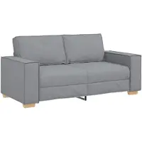 vidaXL Canapé 2 places Gris clair 140 cm Tissu