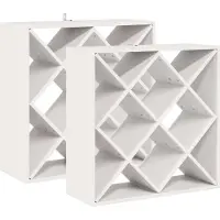 vidaXL Casier à vin 2 pcs Blanc 62 x 25 x 62 cm Pin massif