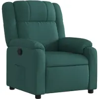 vidaXL Fauteuil relax, tissu, vert foncé