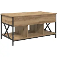 vidaXL Table basse en chêne Artisan 100 x 55 x 48,5 cm en bois d'ingénierie
