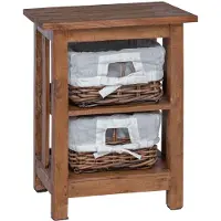 vidaXL Table d'appoint Marron Bois massif d'acajou