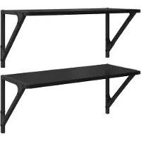 vidaXL Étagères Murales 2 pcs Chêne noir 60 x 25 x 25,5 cm