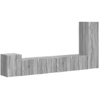 vidaXL Ensemble de meubles TV mural 3 pcs Gris Sonoma Bois composite