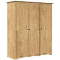 vidaXL Armoire avec rangement BODO Marron miel 146 x 53,5 x 173 cm