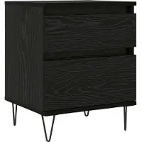 vidaXL Armoire de lit Chêne noir 40 x 35 x 50 cm Bois d'ingénierie